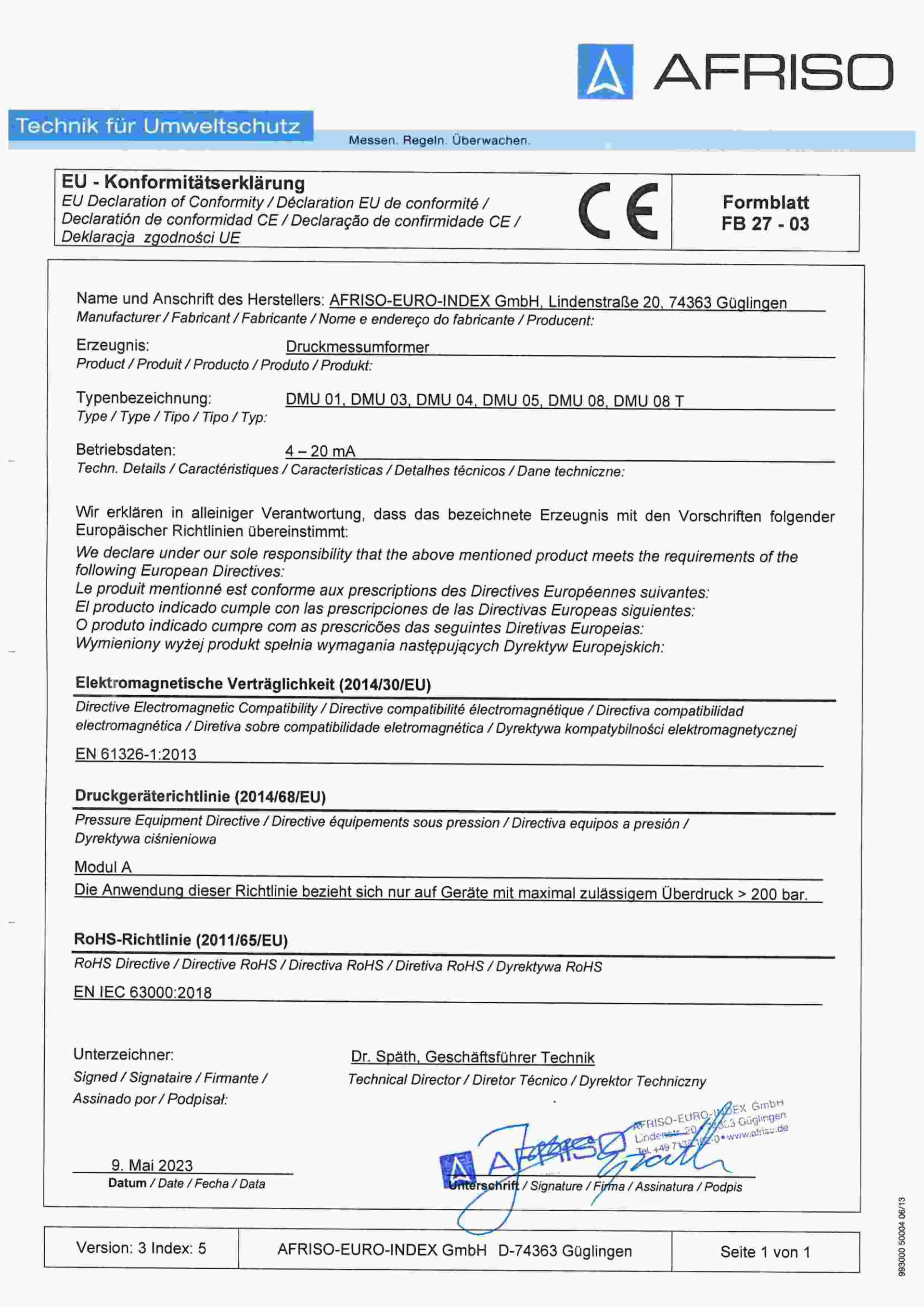 Chứng chỉ CE Marking – Tiêu chuẩn Châu Âu của cảm biến đo mức dầu
