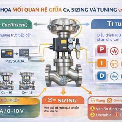 Cv, Sizing & Tuning Van Tuyến Tính: Hướng Dẫn Tính Chọn & Hiệu Chỉnh Chuẩn Kỹ Thuật Nhà Máy