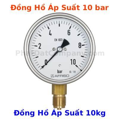 Đồng hồ áp suất 10 bar (10kg) AFRISO Pressure Gauge 0-10 bar Đức