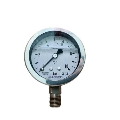 Đồng hồ áp suất 10 bar AFRISO Châu Âu Có dầu chống rung Kim ổn định