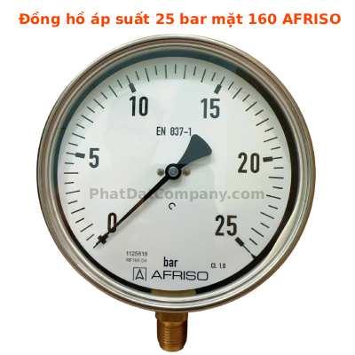 Đồng hồ áp suất 25 bar mặt 160 AFRISO | Chính xác cho lò hơi