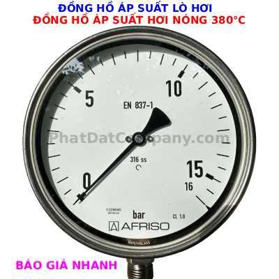 Đồng hồ đo áp suất nồi hơi đồng hồ đo áp suất hơi nóng 380 độ C